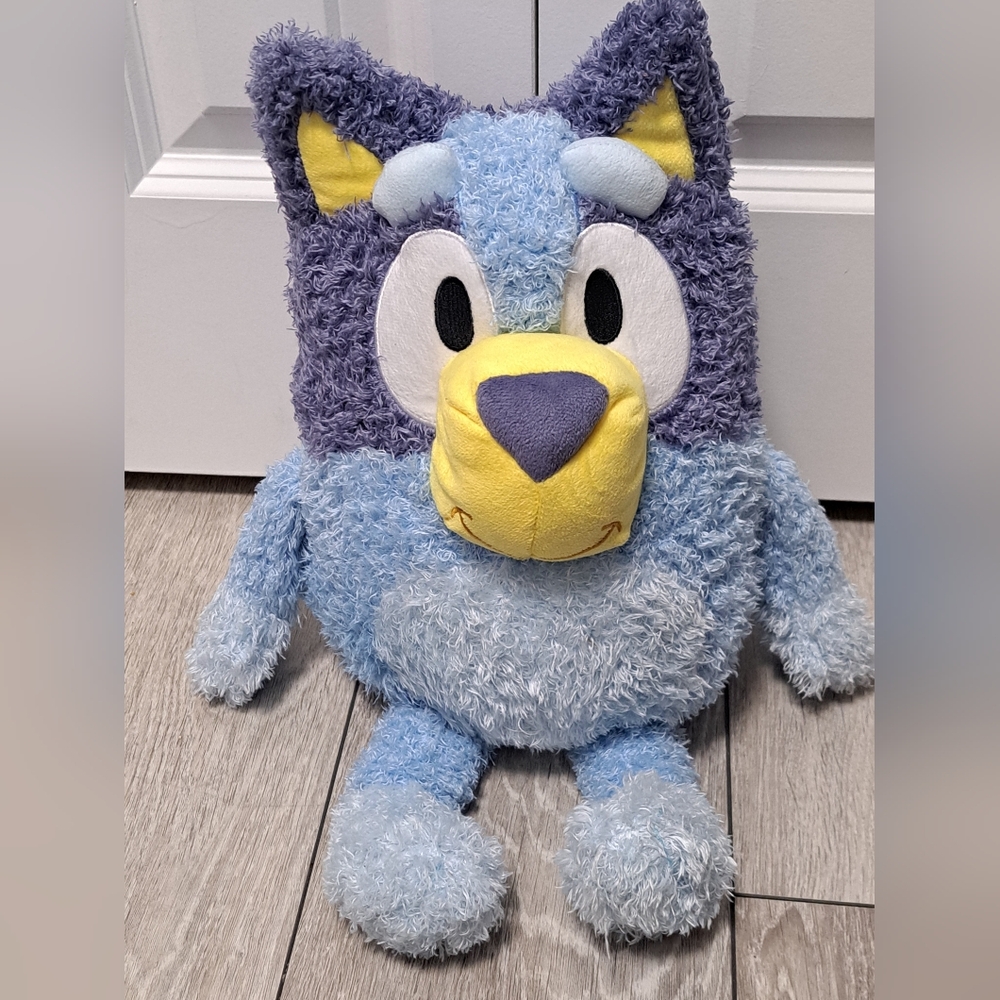 Brand New Without Tag Bluey 19inch Fuzzy Blue Pillow
